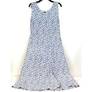 VTG Skyr Floral Knit Dress Granny Cottage Core sz Med House Summer Casual